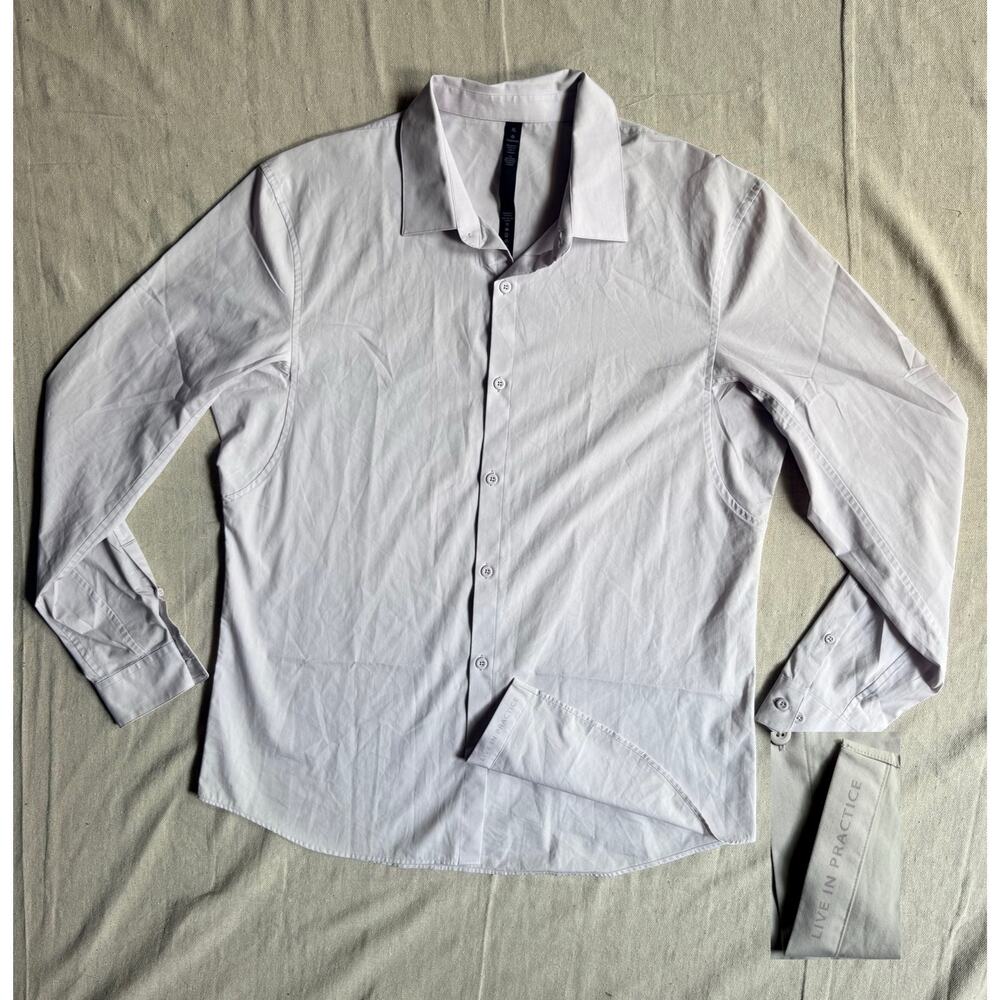 Lululemon Shirt Men's XL New Venture Long Sleeve Button Up Purple Lightweight
